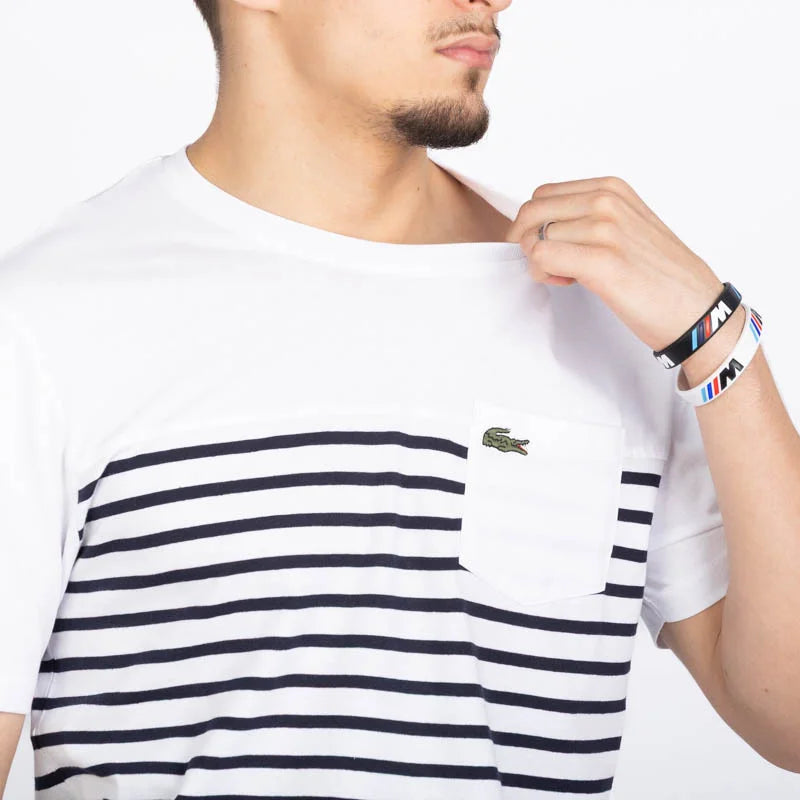 T-shirt Lacoste Rayé Marine